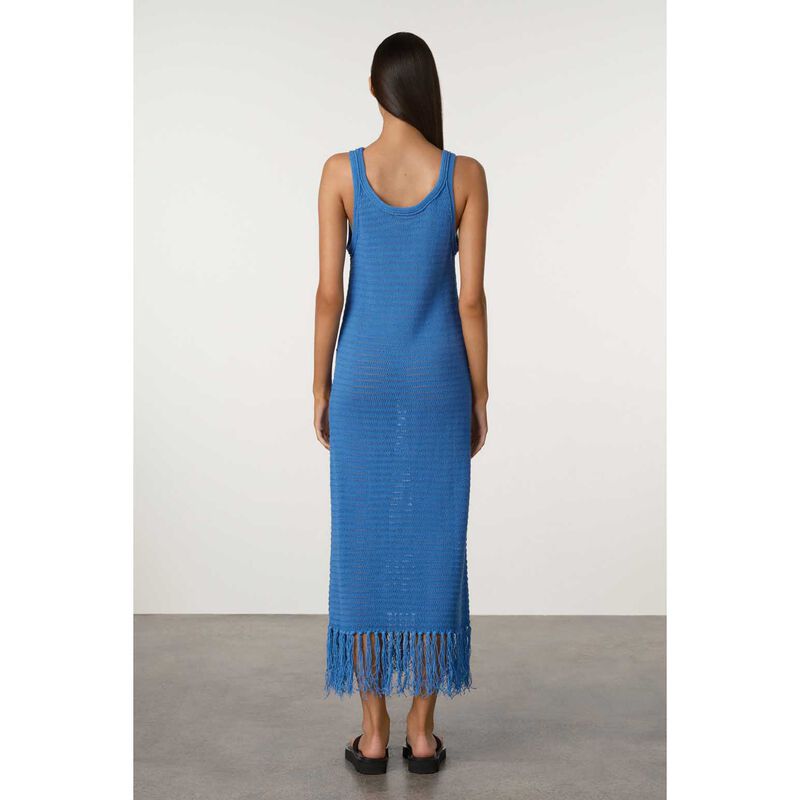 Zulu & Zephyr Bright Blue Crochet Knit Dress image number 1